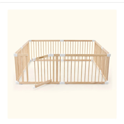 HARPPA Grovi Wooden Baby Gate Playpen | Non-Toxic Foldable DIY Adjustable Play Yard for Infants & Toddlers – Natural Finish Baby Fence for Small & Large Spaces