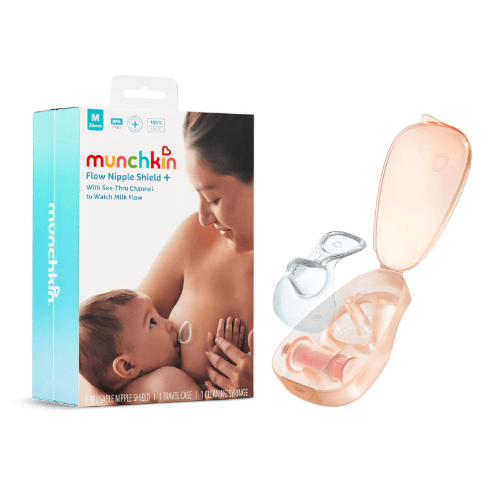 Munchkin Flow Nipple Shield + with See-Thru Channel, 20mm