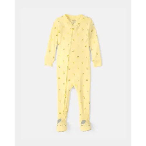 Baby Lemon 100% Cotton Snug Fit 1-Piece Pajama - Yellow | Carter's