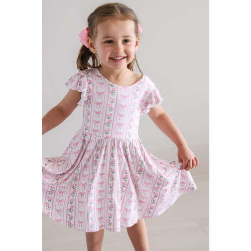 Girls' Ruffle Twirl Dress | Coquette Garden – Caden Lane