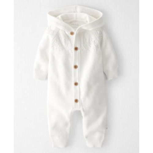 Baby Boys or Baby Girls Organic Sweater Knit Pointelle Jumpsuit