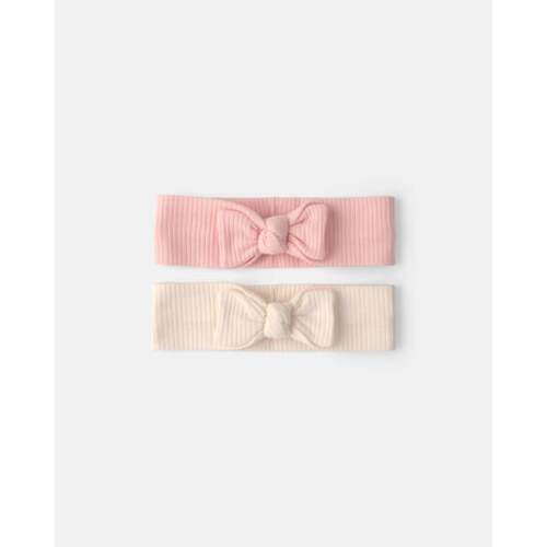 Baby Girl 2-Pack Headbands - Pink/Ivory | Carter's
