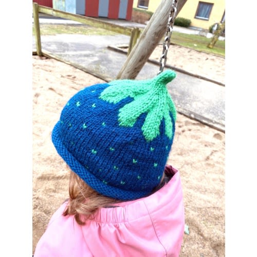 Handmade Blackberry Crochet Beanie, Soft Acrylic Wool-Free Winter Hat