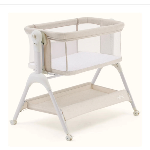 HARPPA Cuddly Sway | 3-in-1 Rocking Baby Bassinet & Bedside Sleeper with Anti-Reflux Mattress for Newborns | Attaches to Bed, Adjustable Height, Tool-Free Setup, Portable Wheels, CPSC Certified, Gentle Rocking Motion | Ideal for Infants, Safe Co-Sleeping