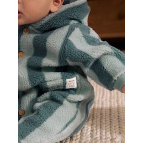 Button Hooded Baby Pramsuit