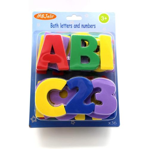 Bath Foam Toys Stick Letters and Numbers for Baby -36pcs Set,Full Set Floating Waterproof Bathroom Alphabet Toys, Bathtub Educational Toy, Promotes Reading and Counting