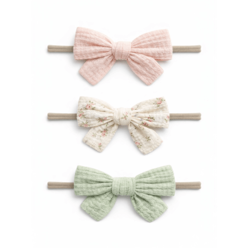 3-Pack Nylon Bows, Stella – SpearmintLOVE