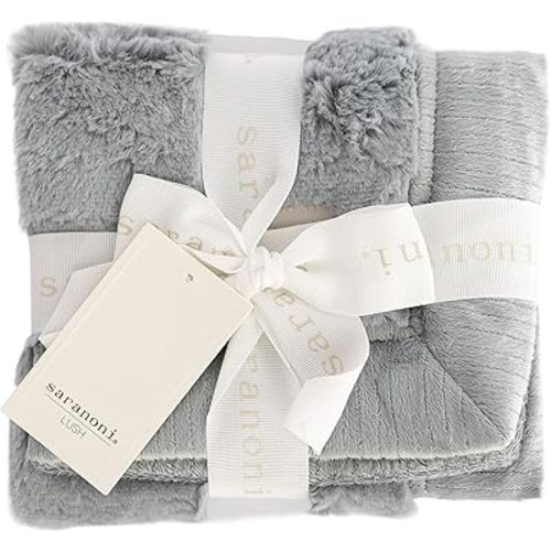 SARANONI Receiving Blankets for Babies Super Soft Boutique Quality Lush Luxury Baby Blanket (Storm Cloud, Receiving Blanket 40" x 30")