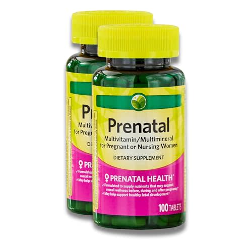 KP+ Prenatal Multivitamin Multimineral for Pregnant or Nursing Women | Prenatal Health Support | Promotes Healthy Fetal Development | 100 Tablets | Dietary Supplement | Pack of 2