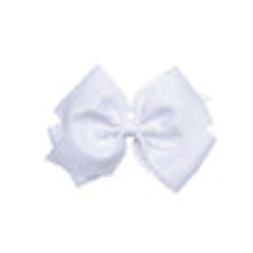 Scalloped Edge Grosgrain Hair Bow, Porcelain White – Stitchy Fish