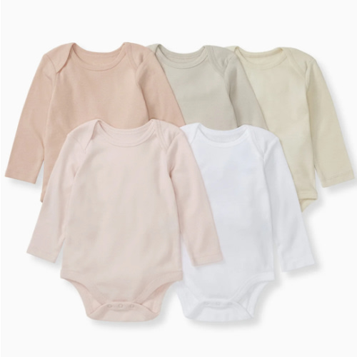 Solid Organic Cotton Long Sleeve Baby Bodysuits 5 Pack - Pink Sand – Burt's Bees Baby