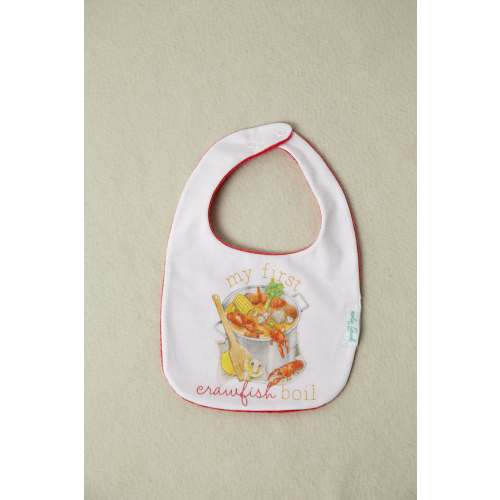 My First Crawfish Boil Organic Cotton Baby Bib