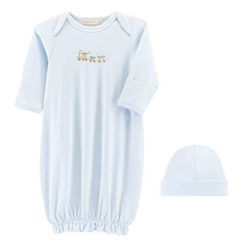 Little Train Gown and Hat Set