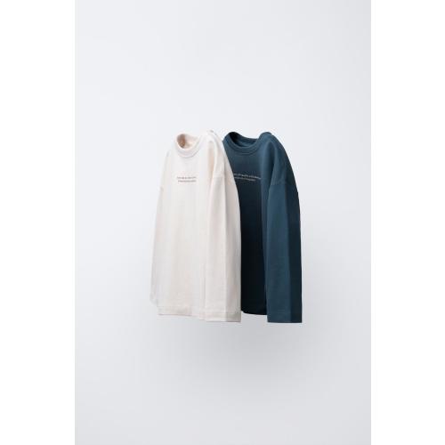TWO-PACK OF LONG SLEEVE T-SHIRTS - Blue | ZARA United States