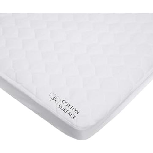 American Baby Company Waterproof Fitted Mini Crib Mattress Protector 38" x 24" - 100% Cotton Quilted Top, Noiseless, Ultra-Soft & Breathable Pack n Play and Mini Crib Mattress Cover