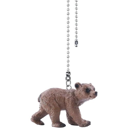 Bear Ceiling Fan Pull Chain,12in Cute Bear Fan String Pulls Charm Extension Decorative,3mm Diameter Beaded Fan Light Pull Chains Extender Ornaments with Connector for Kids Room