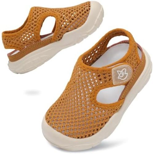 LeIsfIt Toddler Sandals Boys Girls Wide Sandals Kids Water Sandal Shoes Lightweight Barefoot Summer Shoes for Indoor Outdoor