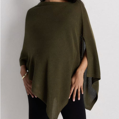 Lightweight Cotton Cashmere Nursing Shawl in Olive