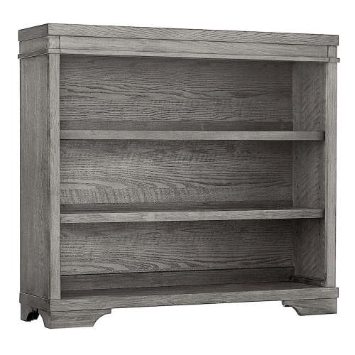 Westwood Design Foundry Traditional Wood Bookcase in Brushed Pewter