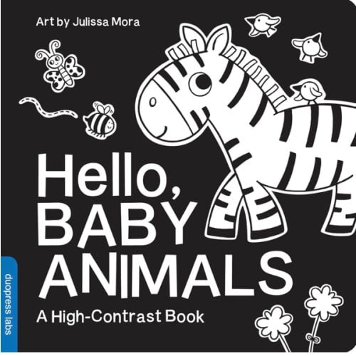 Hello, Baby Animals: A Black-and-White Board Book for Babies That Helps Visual Development (High-Contrast Books)