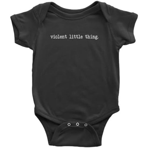 Typeface Violent Little Thing Infant One-Piece Bodysuit, Soft Cotton