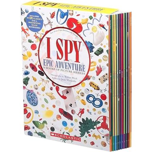 I SPY Epic Advanture 10 Books Of Picture Riddles Box Set With Free Magnifying Glass Bookmark