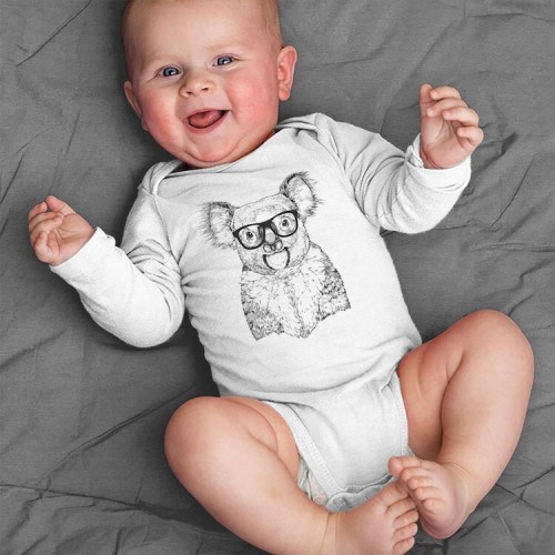 Koala Baby Bodysuit, Hipster Animal Baby Clothes, Baby Boy Outfit, Girl Shirt, Funny Baby Shower Gift, Toddler Kids Tshirt Youth Tee