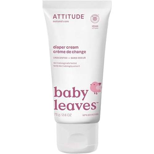 Amazon.com: ATTITUDE Baby Diaper Cream, EWG Verified & Zinc Oxide Formula, Unscented & Hypoallergenic, Dermatologist-Tested, Vegan, 75g
