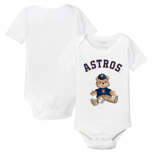 Infant Houston Astros Tiny Turnip White Teddy Boy Bodysuit