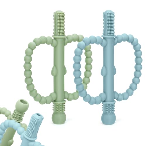 Baby Teething Toys for Babies 0-36 Months – Anti-Choking Design, Teething Relief for Straws Sticks, Chew Straw Sensory Toy for Infant Toddlers Silicone teether Tubes