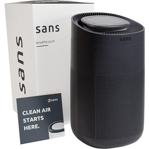 Sans HEPA 13 Air Purifier - Black - 1560ft² Ultra-Quiet Home Air Purifier, Pre-Filter, Activated Carbon, UV-C Light, Protect from Odors, Smoke, Pollutants, Allergens, Dust, Dander, Harmful Chemicals