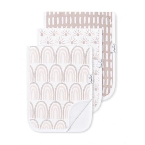 Copper Pearl Baby Burp Cloth Large 21''x10'' Size Premium Absorbent Triple Layer 3-Pack Gift Set Bliss