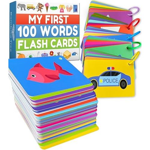 Toddler Flash Cards - Learn Colors, Numbers, Shapes, Opposites on Thick Jumbo Flashcards for Early Learners - Teacher Designed for Preschool, Kindergarten & Toddlers