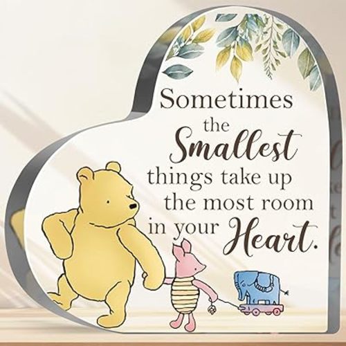 Winnie Friendship Keepsake Acrylic, Thank You Appreciation Gifts for Women Girls, Friendship Gifts for Friends Sister Besties BFF Birthday, Desk Home Nursery Winnie Decor Sign Plaque