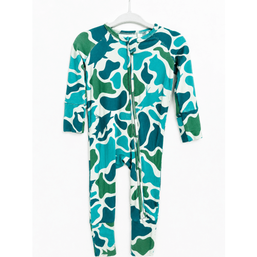 Hogfish Hideout - Coastal Camo Bamboo Zippy Sleeper Pajamas - Ready to – Bub & Tide