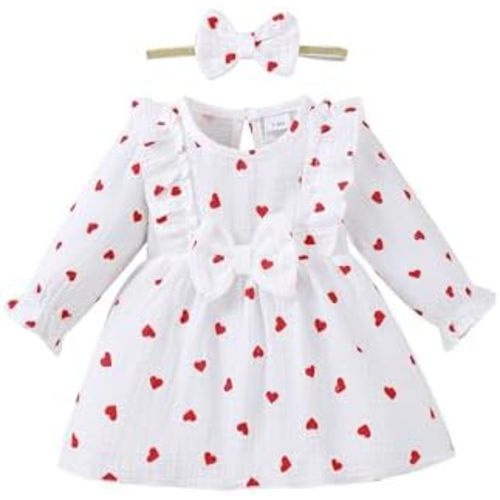 Mioglrie Baby Girl Dress Toddler Girls' Dresses 3 6 9 12 18 24 Months 2t 3t Girls Clothes Fall Winter Outfits