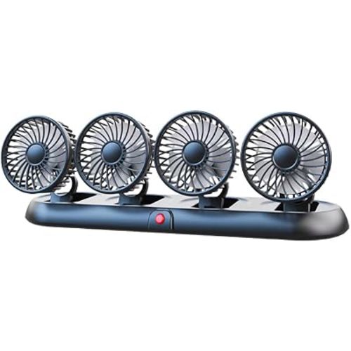 Car Fan for Ford Bronco Bronco Sport, Adjustable Air Circulator for Backseat, Targeted Airflow for Babies & Pets, Fast Heat Dissipation, Quiet Cooling & Dehumidification,Blue 4V