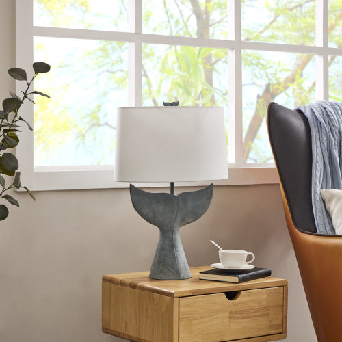 Mercer41 23" Resin Table Lamp With White Shade & Reviews | Wayfair