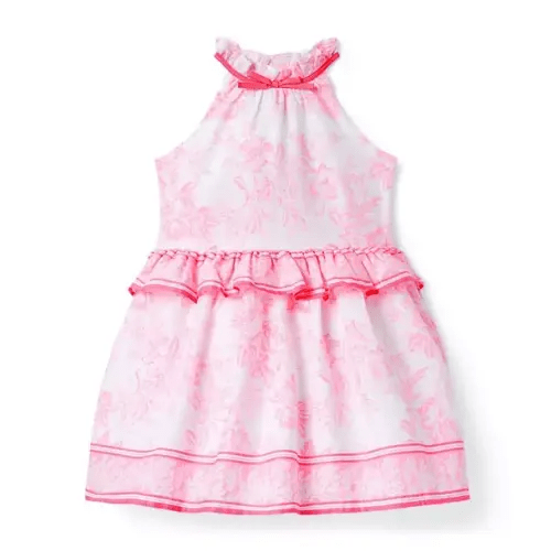 Girl Sweet Pink Floral Toile THINK PINK Floral Toile Dress by Janie and Jack