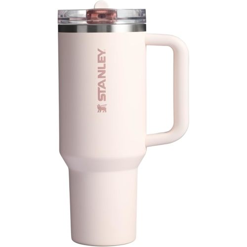 Stanley Quencher ProTour Flip Straw Tumbler with Leakproof Lid 40 oz | Built-In Straw & Handle | Cupholder Compatible for Travel | Insulated Stainless Steel Cup | BPA-Free | Rose Quartz