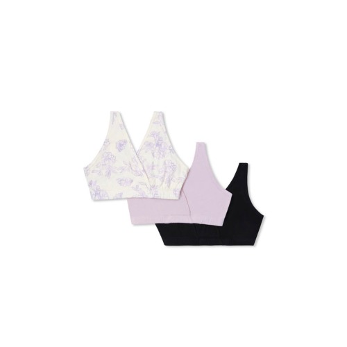 Paisley During & After 3-Piece Maternity/Nursing Sleep Bras, X-Large D/DD