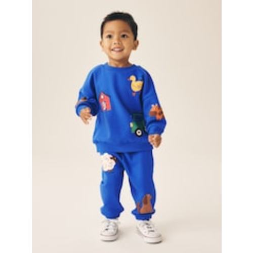 Buy Dark Blue Crew Neck Joggers Set (3mths-7yrs) from Next USA