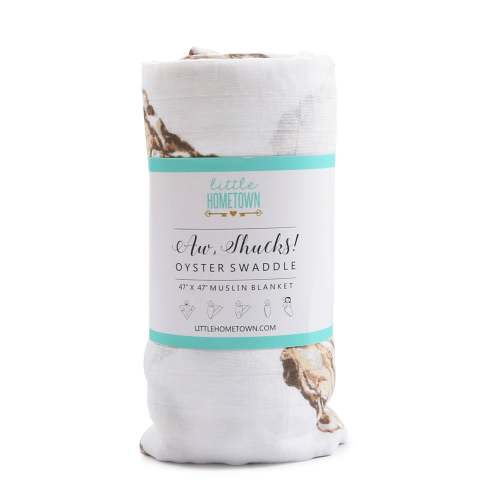 Aw, Shucks! Oyster Baby Swaddle Blanket: Soft & Breathable – Little Hometown