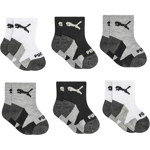 PUMA Baby 6 Pack Infant Anklet Socks