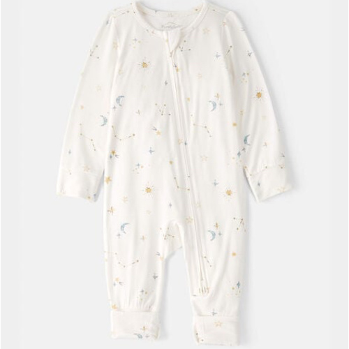 Baby Constellation 2-Way Zip PurelySoft Sleep & Play Pajama - Cream | Carter's