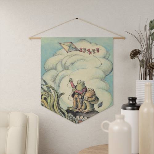 Frog and Toad Canvas Pennant, Frog and Toad Gift, Teacher Gift, Gift for Friend, Book Lover Gift, Best Friend Gift, Student Gift,Wall Decor