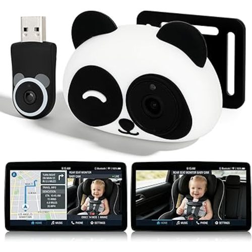 Baby Car Camera with Wireless CarPlay, 1080P HD Car Camera for Baby, 150° Wide View on Cars Screen, Split-Screen Navigation, Easy Plug-and-Play Installation,Cars Babys Camer for Parents and Pet Owners