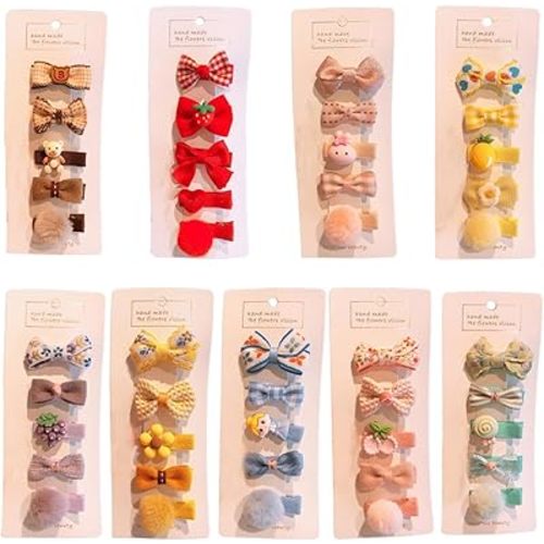 FZBNSRKO 25 Pcs Girl Hair Clips Cute,Baby Girl Hair Bows Clips Candy Barrettes Hair Clips for Girls Toddlers Kids Children(Random styles)