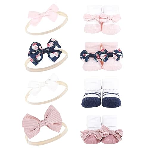 Hudson Baby Girl's Headband and Socks Giftset