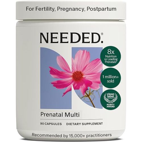 Needed. Multivitamin for Prenatal | Prenatal Multi Capsule - Pregnancy, Breastfeeding, Postpartum | Expertly-Formulated & Third-Party Tested | 30-Day Supply